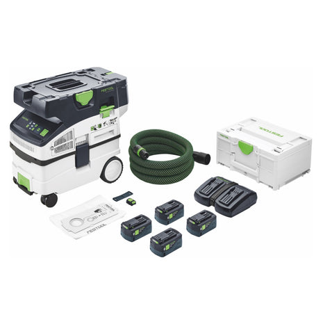 Festool CTLC MIDI I-Plus Akku Absaugmobil 36 V ( 2x 18 V ) Staubkl. L ( 577671 ) + 4x Akku 5,0 Ah + Doppelladegerät + Systainer - Toolbrothers