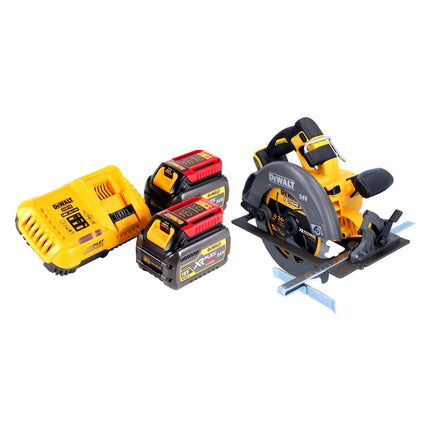 Akumulatorowa pilarka tarczowa DeWalt DCS 575 T2 54 V FlexVolt 190 mm bezszczotkowa + 2x akumulator 6,0 Ah + ładowarka