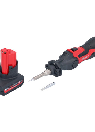 Milwaukee M12 SI-501 Akku Lötkolben 12 V 400 °C + 1x Akku 5,0 Ah - ohne Ladegerät - Toolbrothers