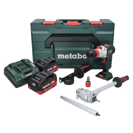 Metabo SB 18 LTX BL Q I Akku Schlagbohrschrauber 18 V 130 Nm Brushless + 2x Akku 5,5 Ah + Ladegerät + PowerX3 Drehmomentvorsatz + metaBOX