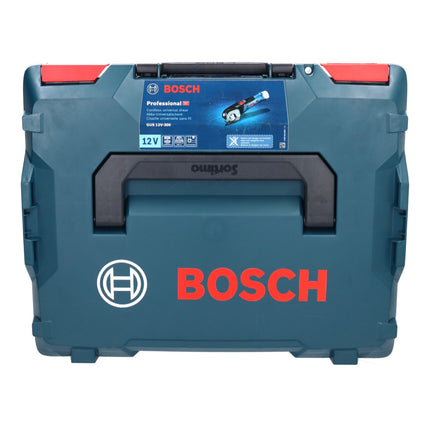 Akumulatorowe nożyce uniwersalne Bosch GUS 12V-300 Professional 12 V ( 06019B2904 ) + 2x akumulator 2,0 Ah + ładowarka + L-Boxx