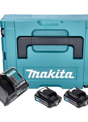 Makita Power Source Kit ( 197658-5 ) 2x BL 1021 B Akku 12 V max. 2,0 Ah CXT + DC 10 SB Ladegerät + Makpac