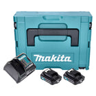 Makita Power Source Kit ( 197658-5 ) 2x BL 1021 B Akku 12 V max. 2,0 Ah CXT + DC 10 SB Ladegerät + Makpac