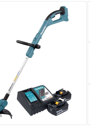 Makita DUR 193 RT Akku Rasentrimmer 18 V 260 mm + 2x Akku 5,0 Ah + Ladegerät - Toolbrothers