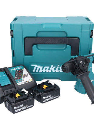 Makita DHR 183 RGJ Akku Bohrhammer 18 V 1,7 J SDS plus Brushless + 2x Akku 6,0 Ah + Ladegerät + Makpac - Toolbrothers