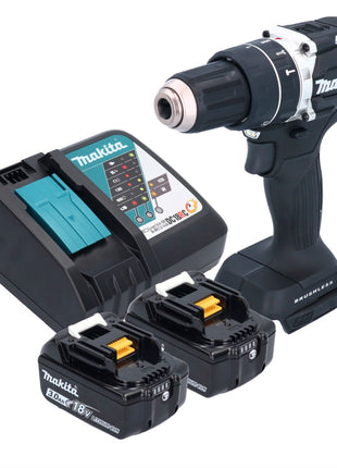 Makita DHP 484 RFB Akku Schlagbohrschrauber 18 V 54 Nm Brushless Schwarz + 2x Akku 3,0 Ah + Ladegerät - Toolbrothers