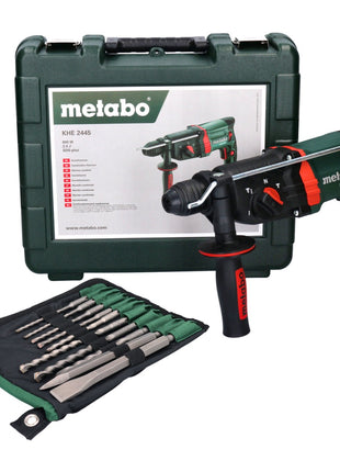 Metabo KHE 2445 Kombihammer 800 W 2,4 J SDS plus + 10 tlg. Bohrer und Meißel Set + Koffer - Toolbrothers