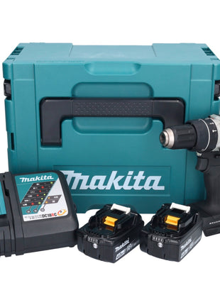 Makita DHP 484 RMJB Akku Schlagbohrschrauber 18 V 54 Nm Brushless Schwarz + 2x Akku 4,0 Ah + Ladegerät + Makpac - Toolbrothers