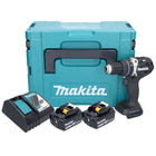 Makita DHP 484 RGJB Akku Schlagbohrschrauber 18 V 54 Nm Brushless Schwarz + 2x Akku 6,0 Ah + Ladegerät + Makpac - Toolbrothers