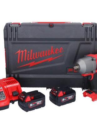 Milwaukee M18 ONEFHIWF12-502X Akku Schlagschrauber 18 V 1356 Nm 1/2" Brushless ( 4933459727 ) + 2x Akku 5,0 Ah + Ladegerät + HD Box