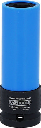 KS TOOLS 1/2" Alu-Felgen Kraft-Stecknuss robust, lang, 17mm ( 515.1073 )