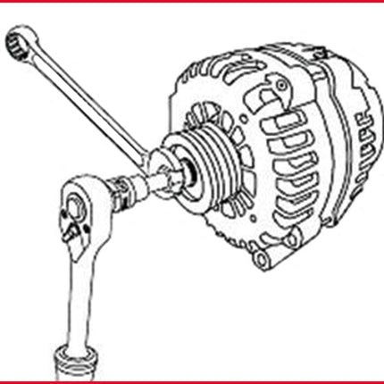 KS TOOLS 1/2" Lichtmaschinen-Kombischlüssel Innensechskant, 10,0 mm, 96 mm ( 150.3156 ) - Toolbrothers