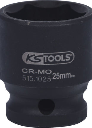 KS TOOLS 1/2" Sechskant-Kraft-Stecknuss, kurz, 25mm ( 515.1025 )