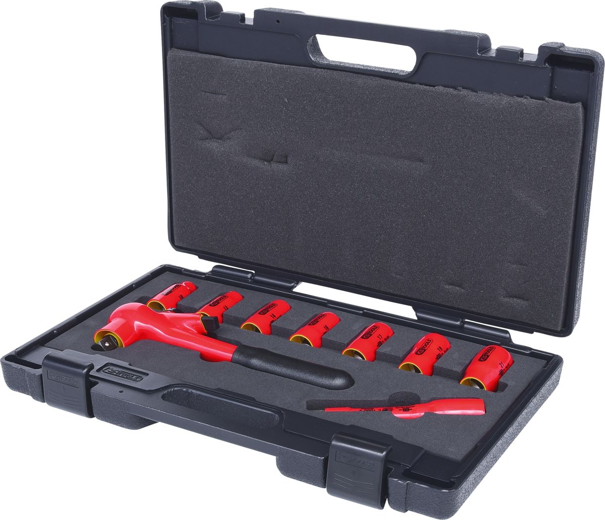 KS TOOLS 1/2" Steckschlüssel-Satz mit isolierten Werkzeugen, 9-tlg ( 117.0600 )