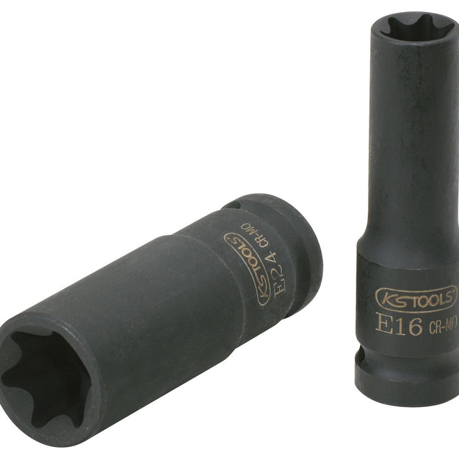 KS TOOLS 1/2" Torx-E-Kraft-Stecknuss, lang, E16 ( 515.1055 ) - Toolbrothers