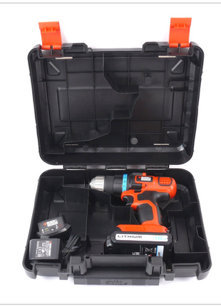 Black & Decker Akku Bohrschrauber EGBL 18 K 18V mit Ladegerät und Akku 1,5 Ah im Koffer - Toolbrothers