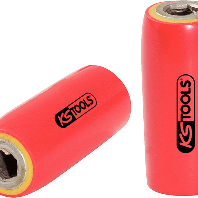 KS TOOLS 1/4" Bithalter mit Schutzisolierung, 40mm ( 117.1420 ) - Toolbrothers