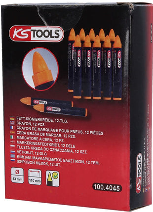 KS TOOLS Signierkreide, gelb,12er Pack ( 100.4045 ) - Toolbrothers