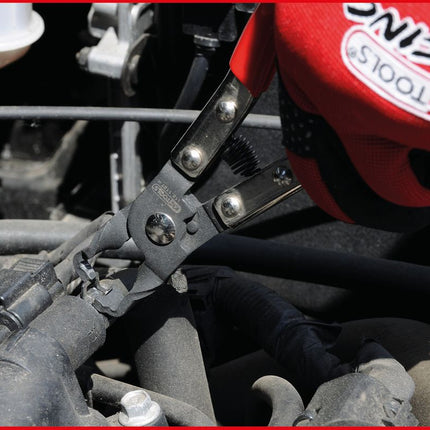 KS TOOLS Schlauchschellenzange mit Prismenaufnahme, 8-18mm ( 115.1187 ) - Toolbrothers