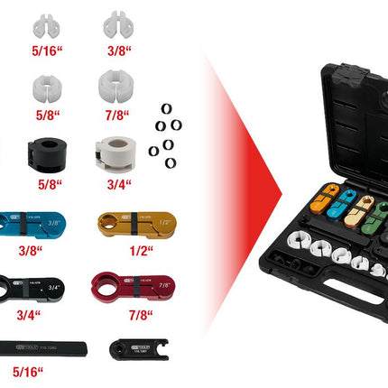 KS TOOLS Leitungsverbinder-Entrieglungs-Satz, 22-tlg ( 115.1260 ) - Toolbrothers