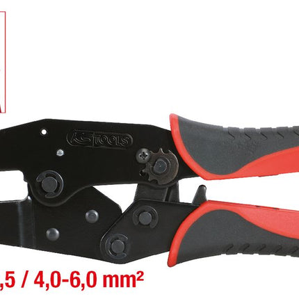 KS TOOLS Crimpzange für isolierte Kabelschuhe, 220mm ( 115.1425 ) - Toolbrothers
