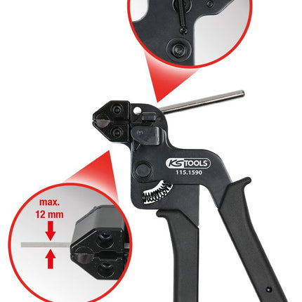 KS TOOLS Spannzange für EDELSTAHL Kabelbinder mit Kugelverschluss ( 115.1590 ) - Toolbrothers