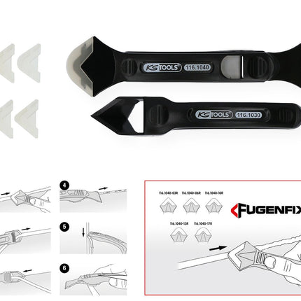 KS TOOLS FUGENFIX Silikonschaber- und Abziehersatz, 7-tlg ( 116.1050 ) - Toolbrothers