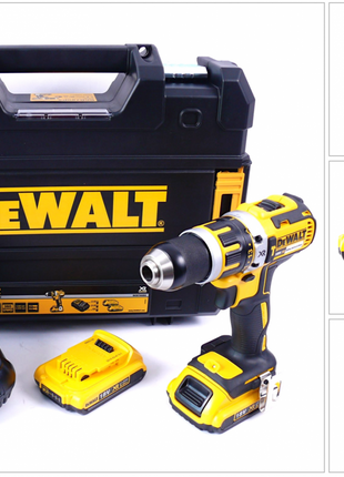 DeWalt DCD 795 D2 - 18 V Akku Schlagbohrschrauber mit 2x 2 Ah Akku, Ladegerät im TSTAK Koffer - Toolbrothers