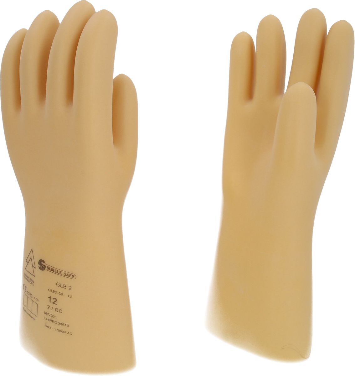 KS TOOLS Elektriker-Schutzhandschuh mit Schutzisolierung, Größe 12, Klasse 2, weiß ( 117.0059 )
