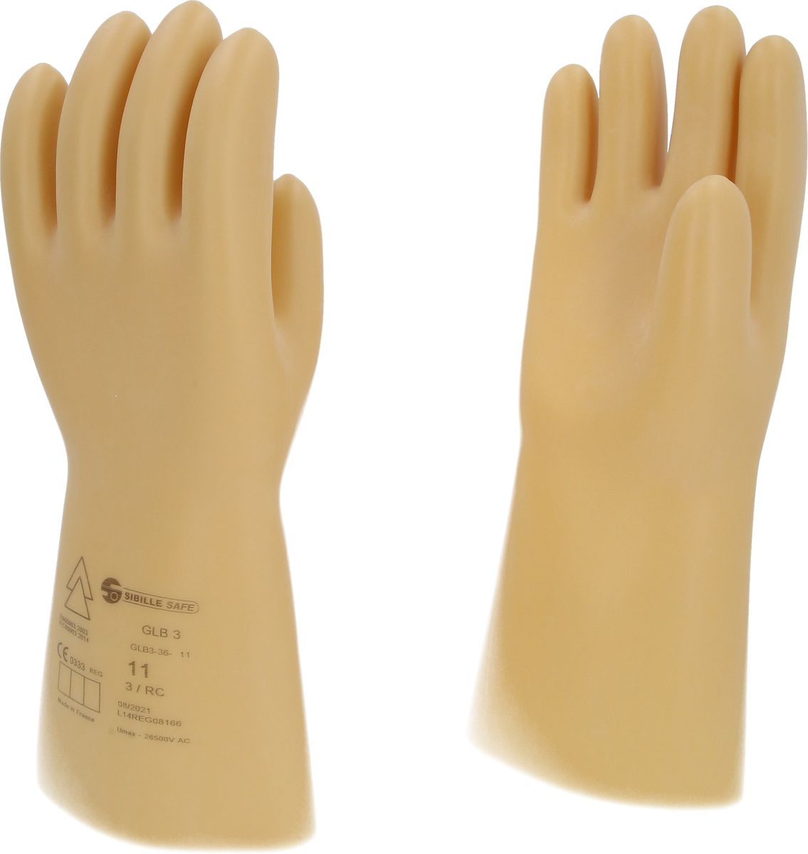 KS TOOLS Elektriker-Schutzhandschuh mit Schutzisolierung, Größe 11, Klasse 3, weiß ( 117.0061 )