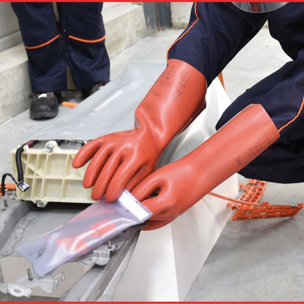 KS TOOLS Elektriker-Schutzhandschuh mit mechanischen und thermischen Schutz, Größe 12, Klasse 3, rot ( 117.0098 )