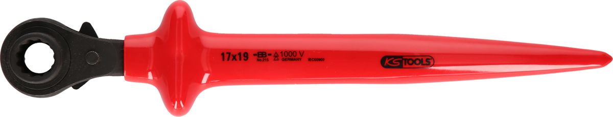 KS TOOLS Zahnradknarre mit Schutzisolierung, 17x19 ( 117.2295 )