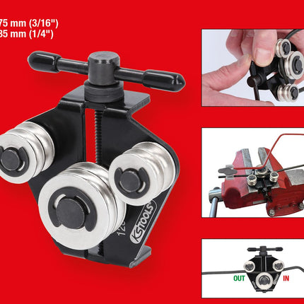 KS TOOLS Bremsleitungs-Richtwerkzeug / - Biegewerkzeug, 4,75 mm (3/16“) + 6,35 mm (1/4“) ( 120.1004 )