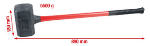 KS TOOLS Rückschlagfreier Schonhammer, XL, 5500g ( 140.5259 ) - Toolbrothers