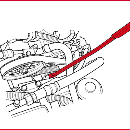 KS TOOLS Kompressor-Riemenscheiben-Schlüssel für Mercedes 10,0 mm ( 150.1304 ) - Toolbrothers