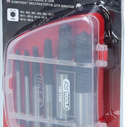 KS TOOLS Schrauben-Ausdreher-Satz, 6-tlg ( 150.1330 ) - Toolbrothers