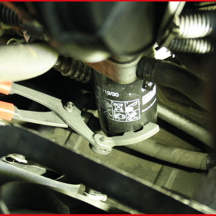 KS TOOLS Universal Kraftstofffilter-Zange mit abwinkelbaren Backen ( 150.3129 ) - Toolbrothers