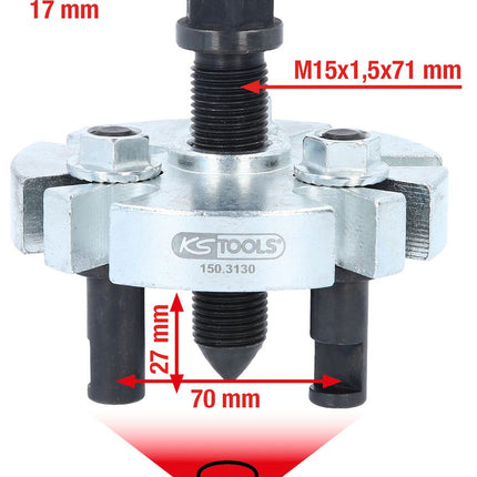 KS TOOLS Universal-Riemenscheiben-Abzieher 3-armig, 70mm ( 150.3130 ) - Toolbrothers