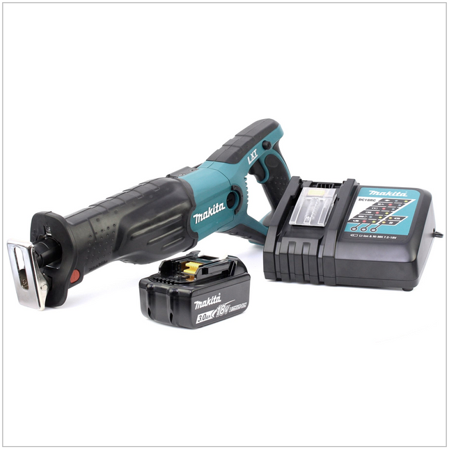Makita DJR 181 RF1J Akku Reciprosäge 18 V Säbelsäge + 1x 3,0 Ah Akku + Ladegerät - Toolbrothers