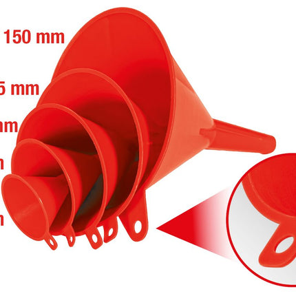 KS TOOLS Trichter-Satz, 5-tlg Ø55-150mm ( 150.9240 ) - Toolbrothers