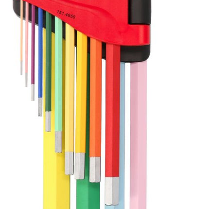 KS TOOLS Innensechskant-Winkelstiftschlüssel-Satz, extra lang, 14-tlg Zoll ( 151.4650 ) - Toolbrothers