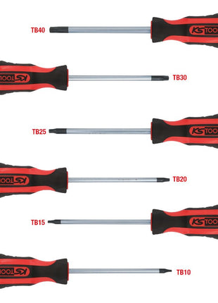 KS TOOLS ERGOTORQUEplus Schraubendreher-Satz, 6-tlg, Torx mit Bohrung ( 159.0040 ) - Toolbrothers