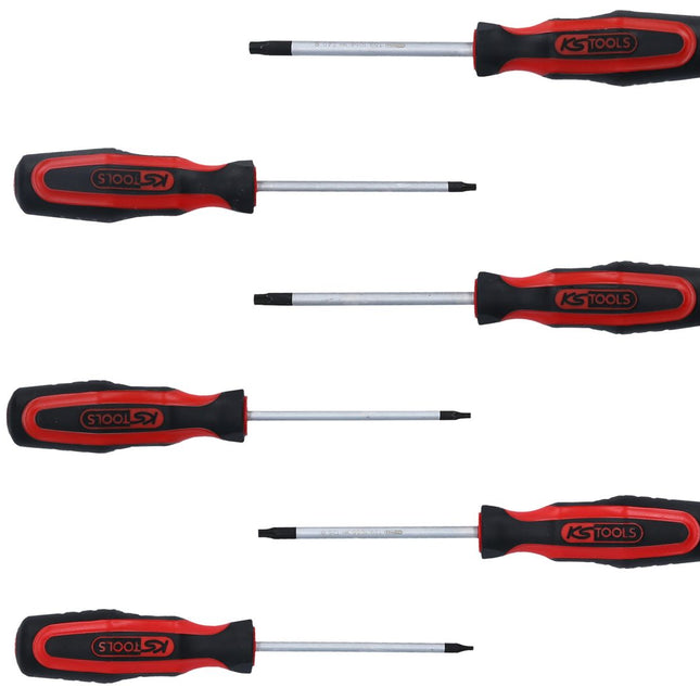 KS TOOLS ERGOTORQUEplus Schraubendreher-Satz, 6-tlg, Torx mit Bohrung ( 159.0040 ) - Toolbrothers