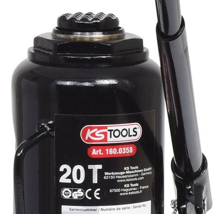 KS TOOLS Hydraulischer Flaschenwagenheber, 20 t ( 160.0358 ) - Toolbrothers