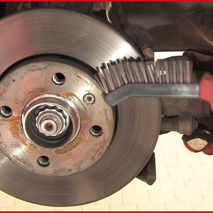 KS TOOLS Stahldraht-Bremssattel-Drahtbürste 2-reihig, spitz ( 201.2321 ) - Toolbrothers