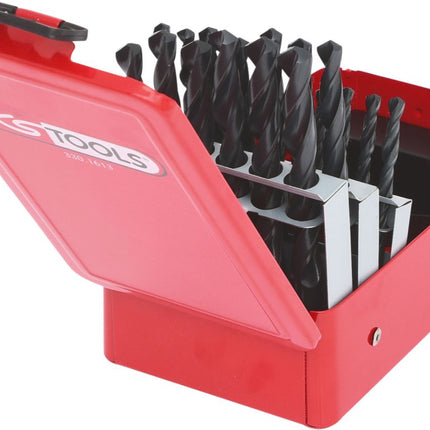 KS TOOLS HSS-R Spiralbohrer-Satz, Stahlblechkassette, 25-tlg, 1-13mm ( 330.1613 ) - Toolbrothers