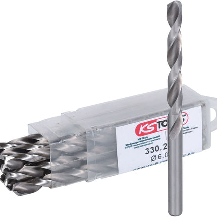 KS TOOLS HSS-G Spiralbohrer, 6mm, 10er Pack ( 330.2060 ) - Toolbrothers