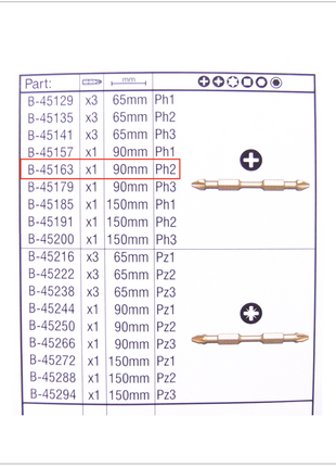 Makita Impact Gold PH2 Bits 2er Pack B-45163 - Toolbrothers