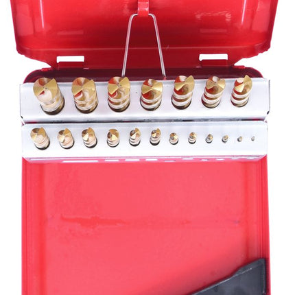 KS TOOLS HSS TiN Spiralbohrer-Satz, Stahlblechkassette 19-tlg 1-10mm ( 330.4610 ) - Toolbrothers