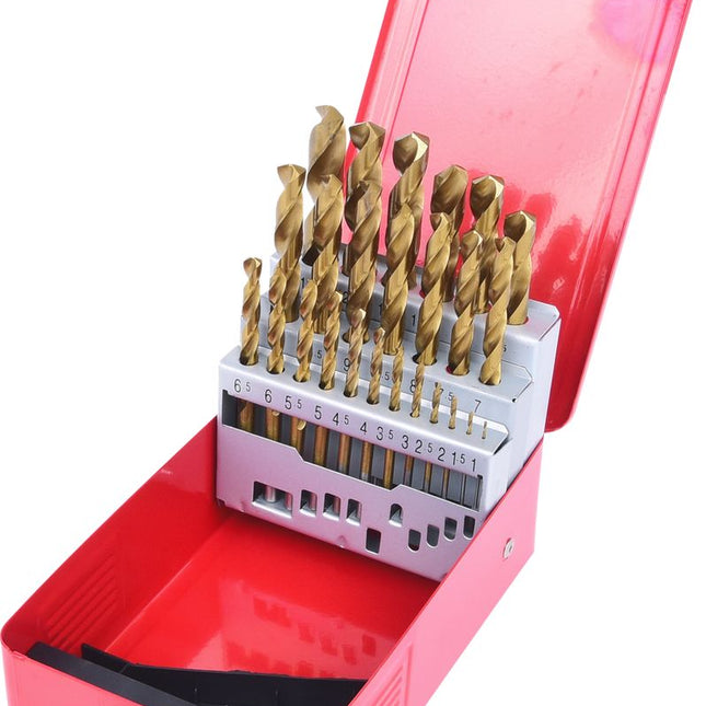 KS TOOLS HSS TiN Spiralbohrer-Satz, Stahlblechkassette 25-tlg 1-13mm ( 330.4613 ) - Toolbrothers